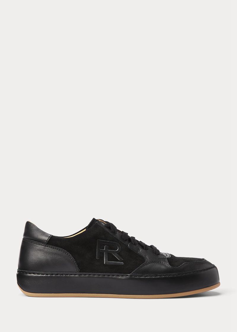 ラルフ ローレン スニーカー レディース 黒 Jinett Suede And レザー Low-top BPKOG6853